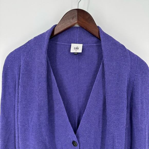 Cabi 5834 Womens Purple Sunday Cardigan Balloon Sleeve Button Down V Neck Medium - Picture 8 of 13